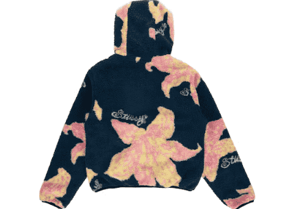 Stussy Floral Sherpa Hooded Jacket
